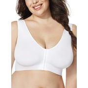 Hanes Just my Size Women's Plus Size Pure Comfort Front-Close Wirefree Bra Style 1274